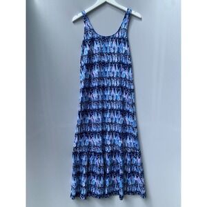Lilly Pulitzer Dress Medium Blue Sleeveless Midi‎ Martins Sails Stripes